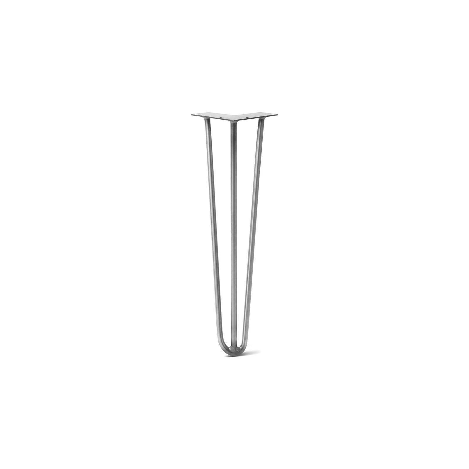 Hairpin Leg (Sold Separately), 3-Rod Design - Raw Steel